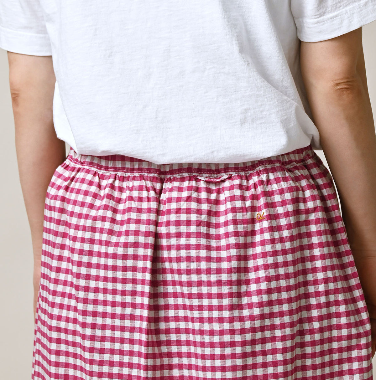 Hayama 504-Oxford Gingham Petti Skirt