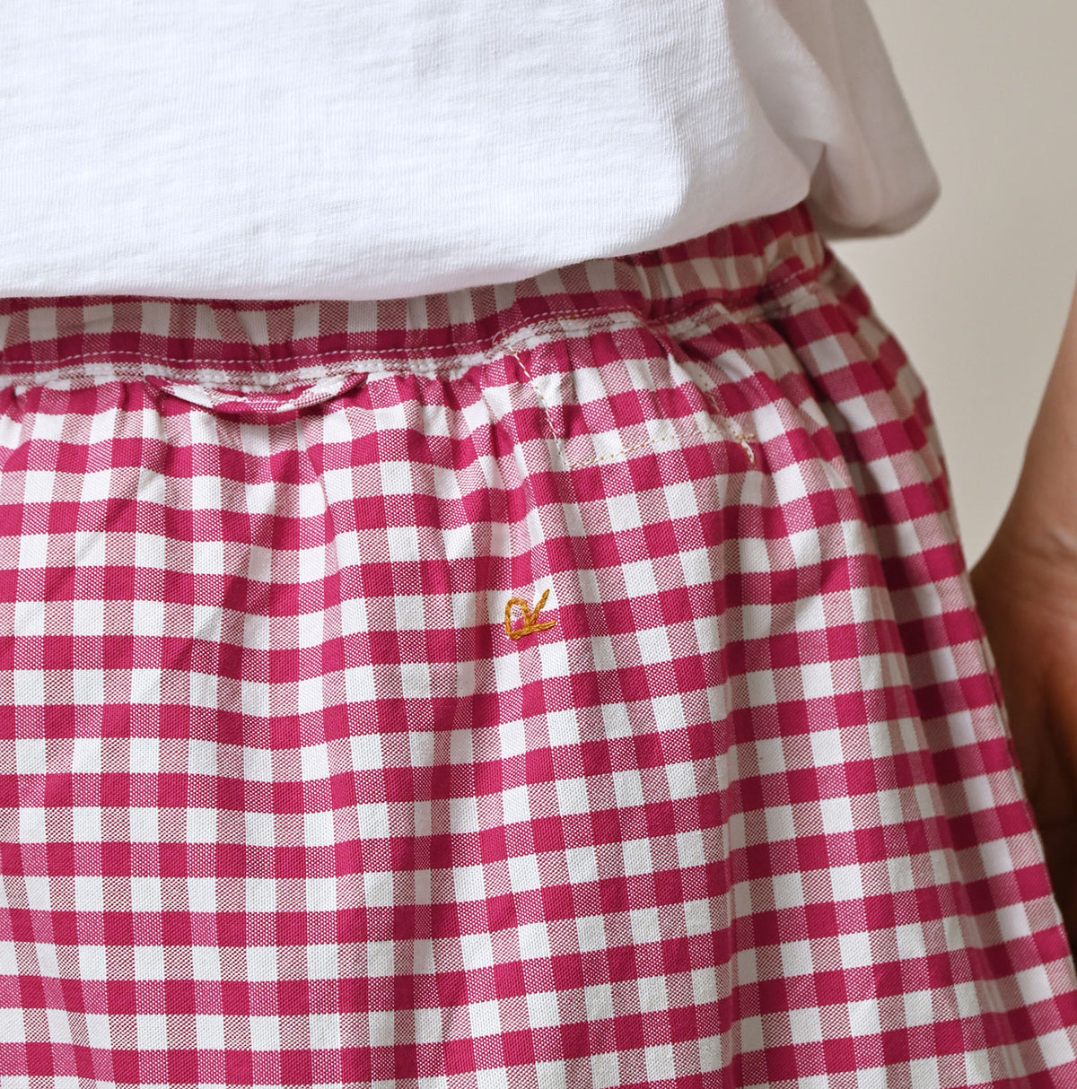 Hayama 504-Oxford Gingham Petti Skirt