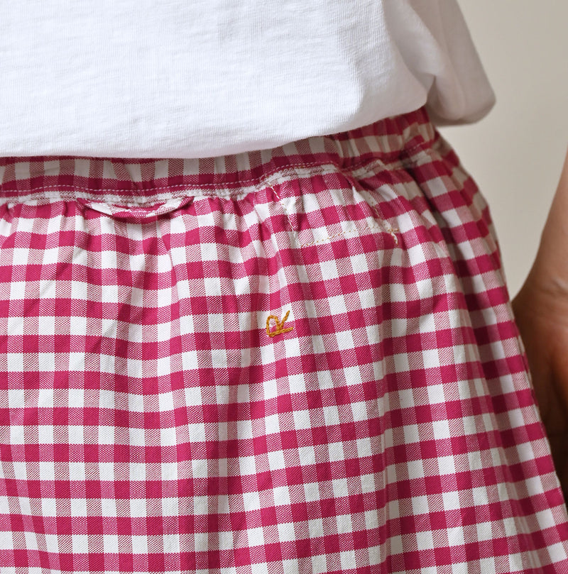 Hayama 504-Oxford Gingham Petti Skirt - Image 12