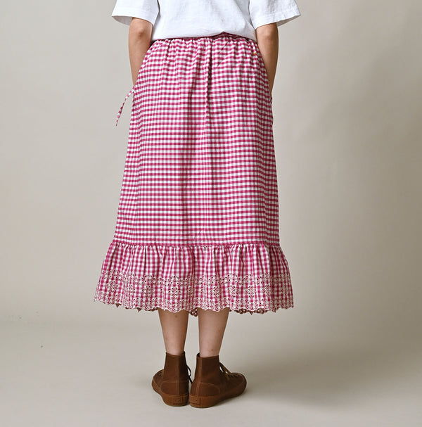 Hayama 504-Oxford Gingham Petti Skirt