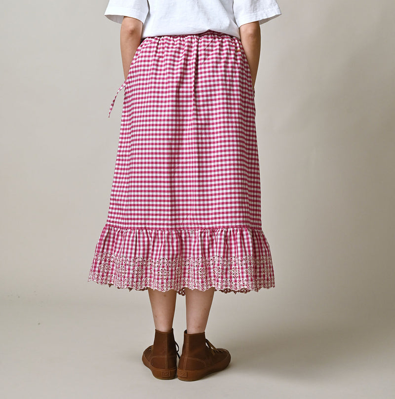 Hayama 504-Oxford Gingham Petti Skirt - Image 6