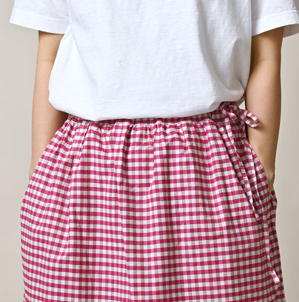 Hayama 504-Oxford Gingham Petti Skirt