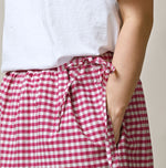 Hayama 504-Oxford Gingham Petti Skirt