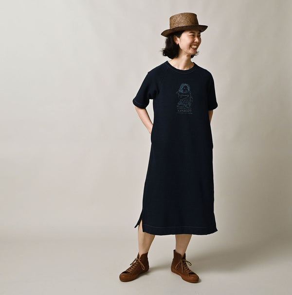 Hayama Indigo Fleece Dress