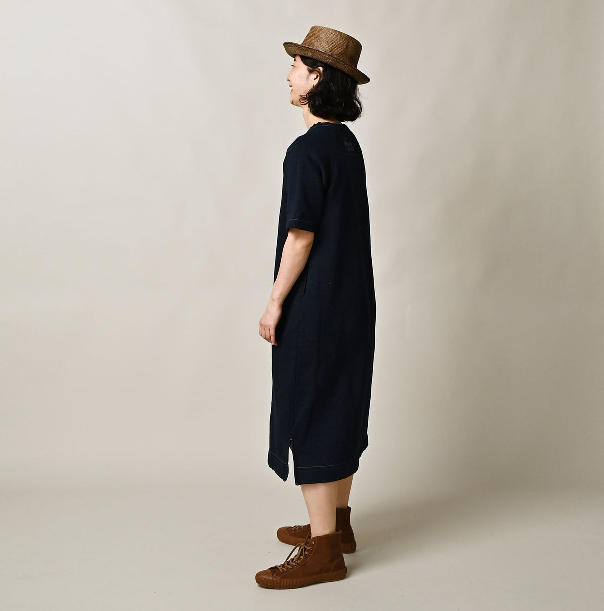 Hayama Indigo Fleece Dress
