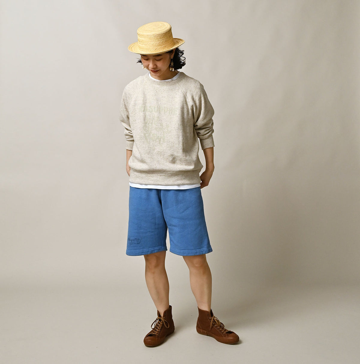 Hayama 908 Embroidered Sweat Shorts