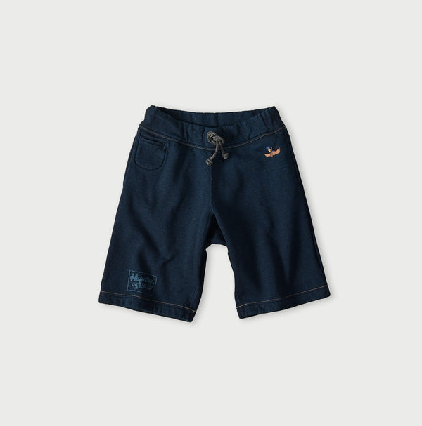 Hayama Indigo 908 Embroidered Sweat Shorts