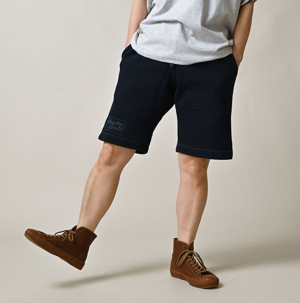 Hayama Indigo 908 Embroidered Sweat Shorts