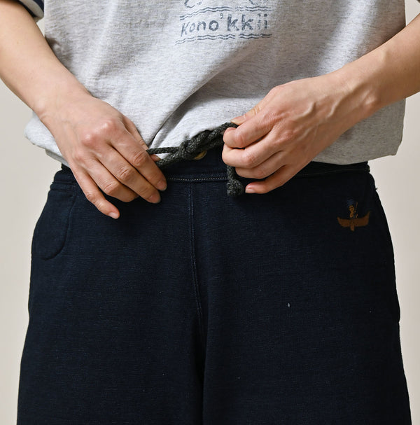 Hayama Indigo 908 Embroidered Sweat Shorts