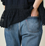 Futatabi Rye Mugi Stretch Momohime Distressed
