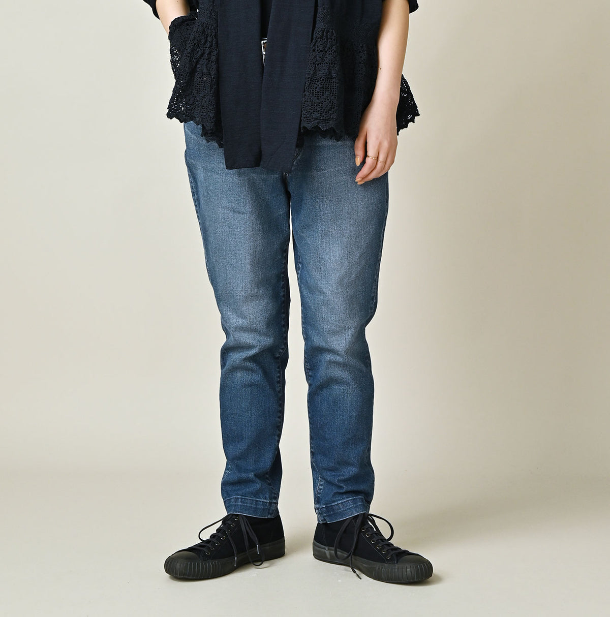 Futatabi Rye Mugi Stretch Momohime Distressed