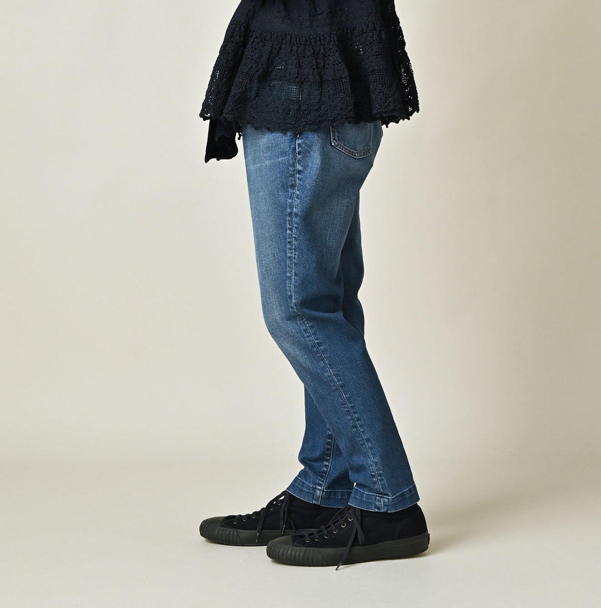 Futatabi Rye Mugi Stretch Momohime Distressed