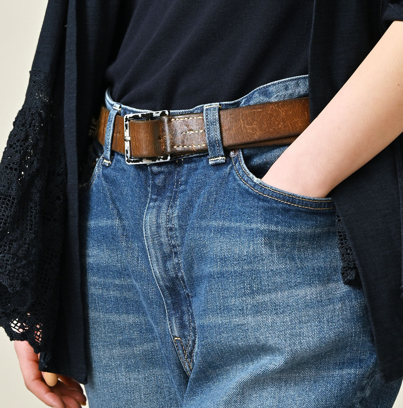 Futatabi Rye Mugi Stretch Momohime Distressed - Image 7