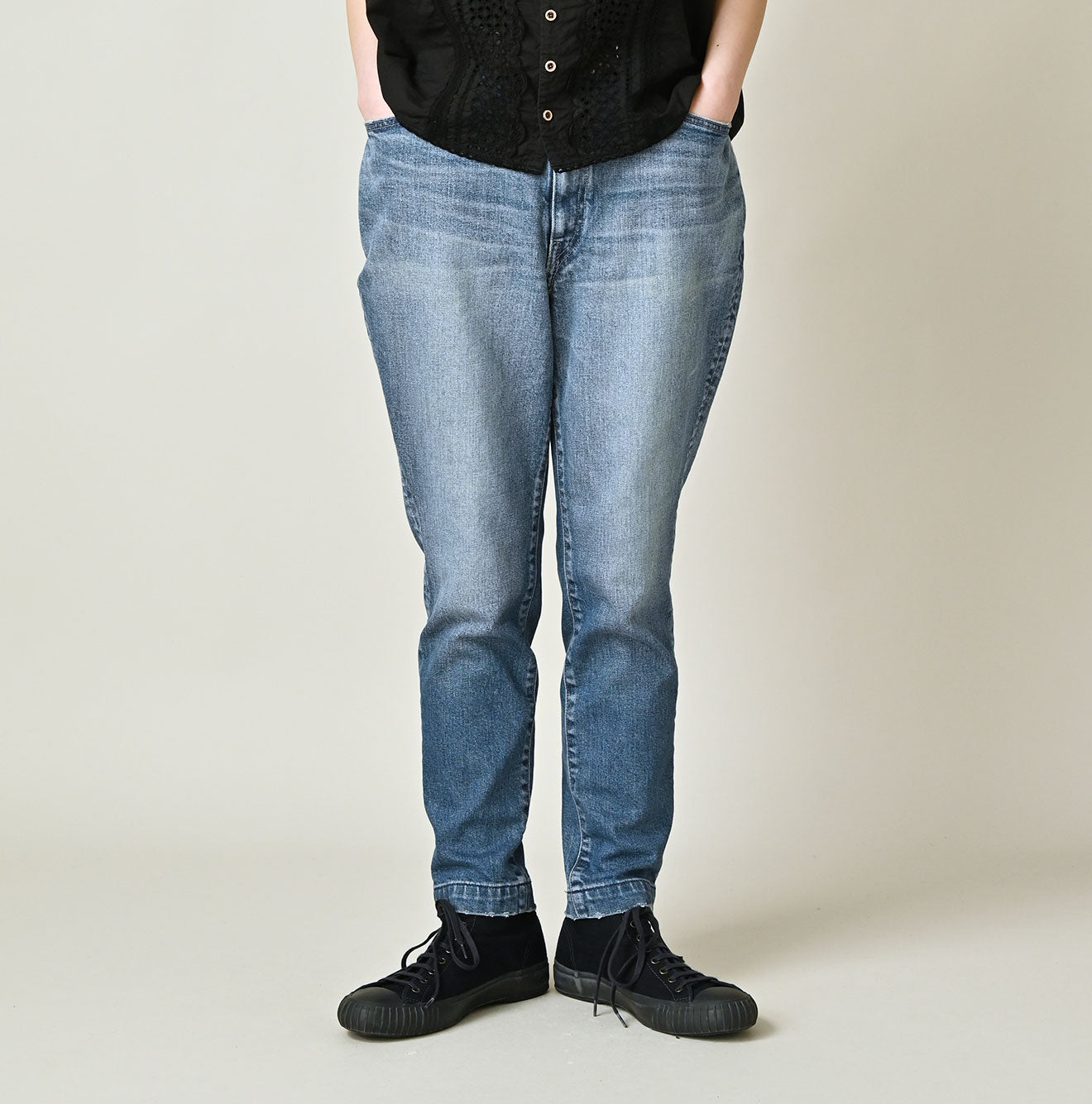 Futatabi Rye Mugi Stretch Momohime Distressed | 45R Official