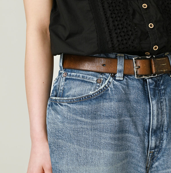 Futatabi Rye Mugi Stretch Momohime Distressed