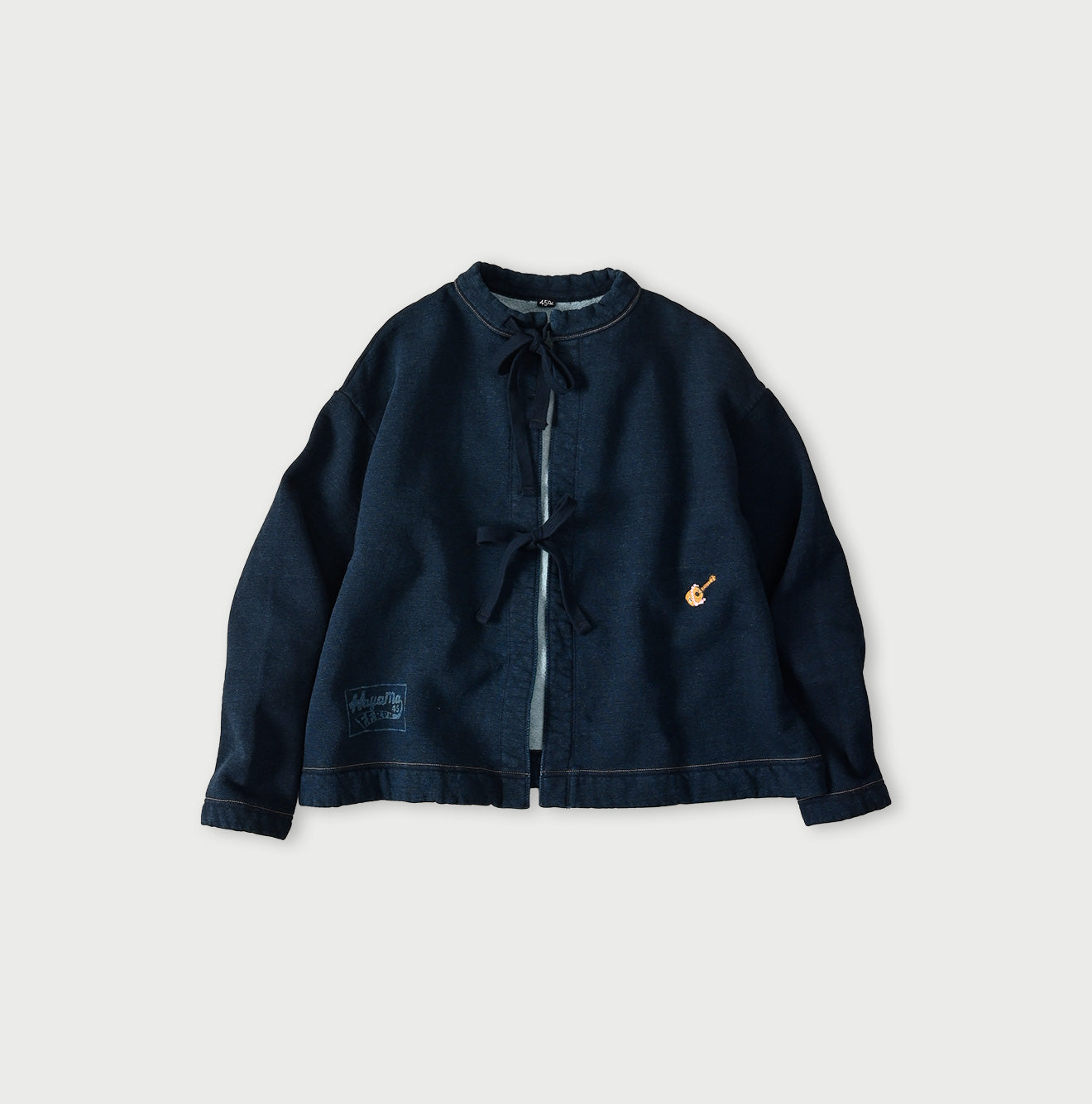 Hayama Indigo Embroidered Sweat Bolero - Image 1