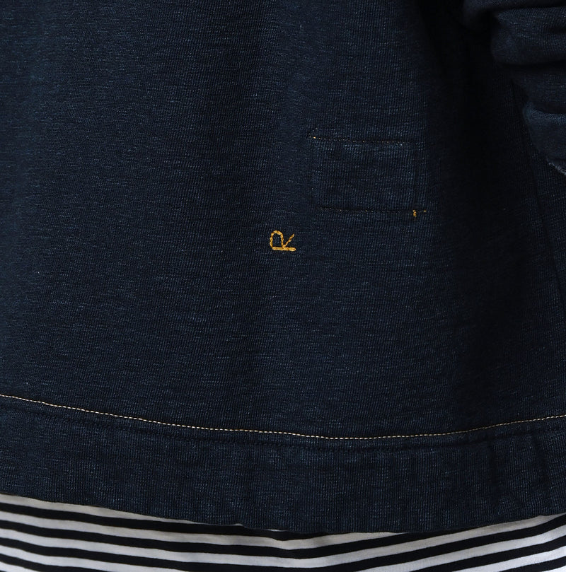 Hayama Indigo Embroidered Sweat Bolero - Image 11