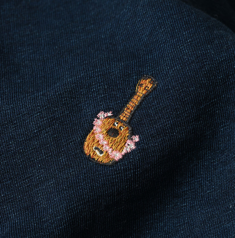 Hayama Indigo Embroidered Sweat Bolero - Image 14