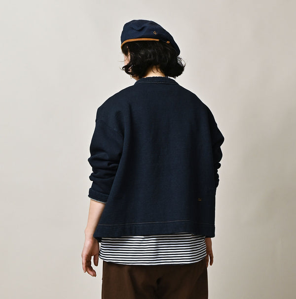 Hayama Indigo Embroidered Sweat Bolero