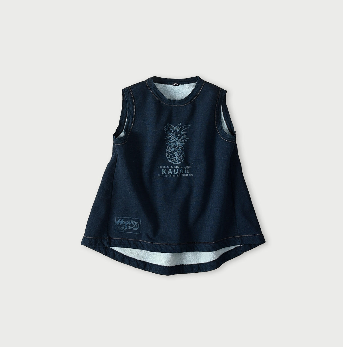 Hayama Indigo Sweat Sleeveless Top