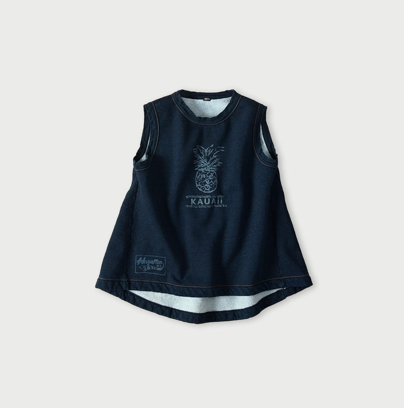 Hayama Indigo Sweat Sleeveless Top - Image 1