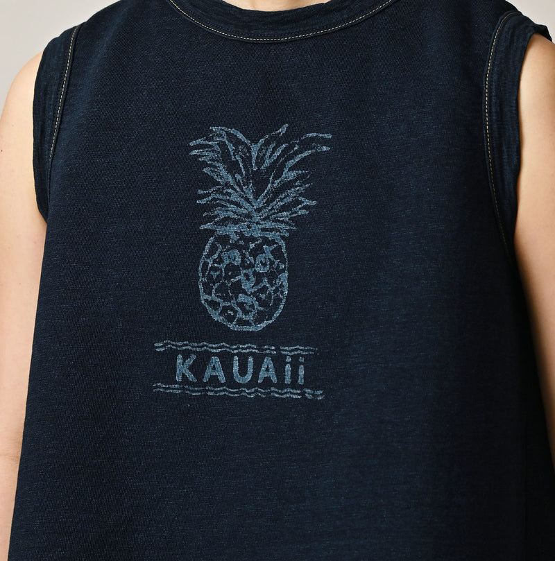 Hayama Indigo Sweat Sleeveless Top - Image 8