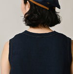 Hayama Indigo Sweat Sleeveless Top
