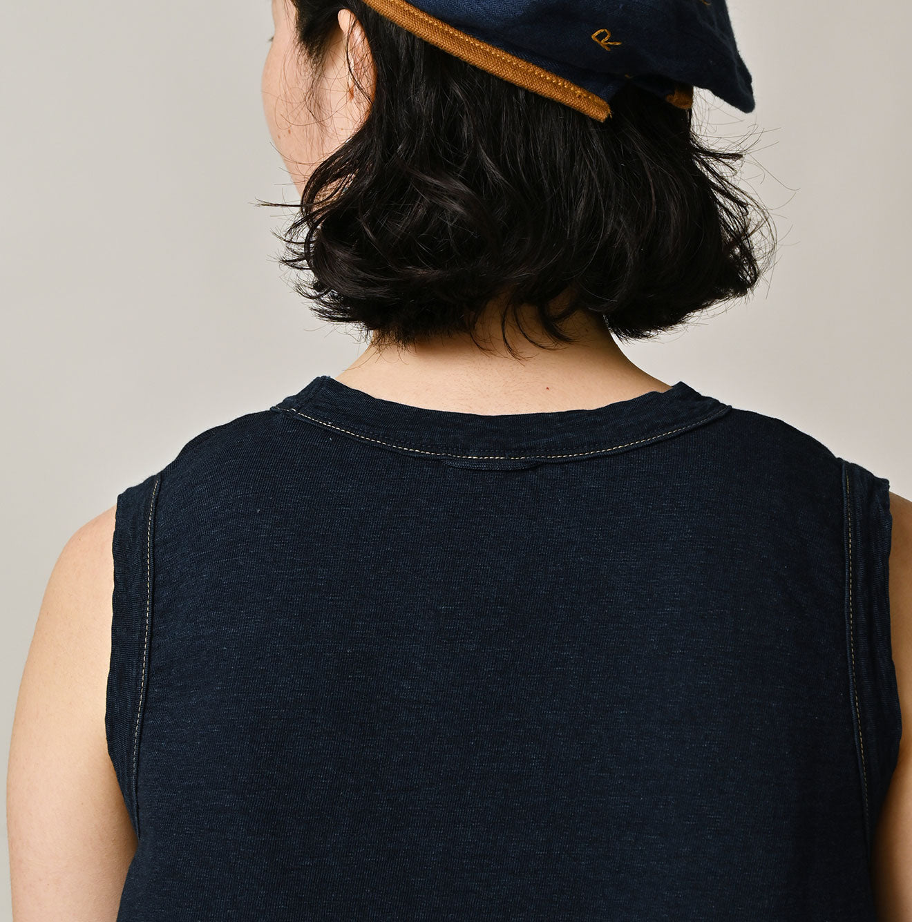 Hayama Indigo Sweat Sleeveless Top - Image 10
