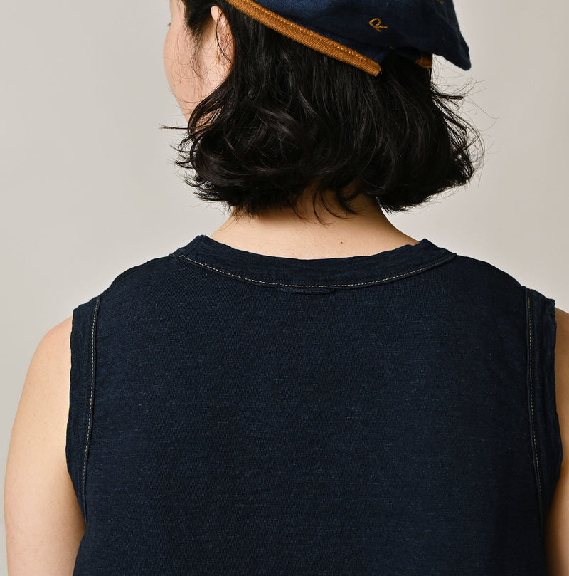 Hayama Indigo Sweat Sleeveless Top - Image 10