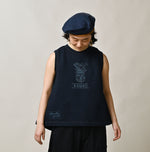Hayama Indigo Sweat Sleeveless Top