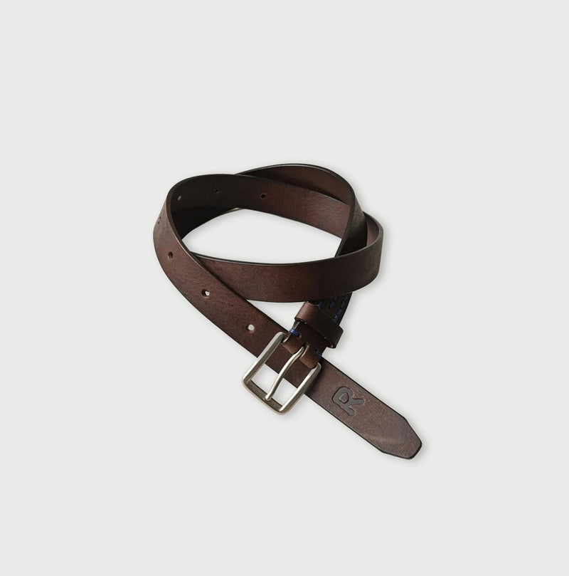 45R Montana Vintage Leather Slim Belt - Image 2