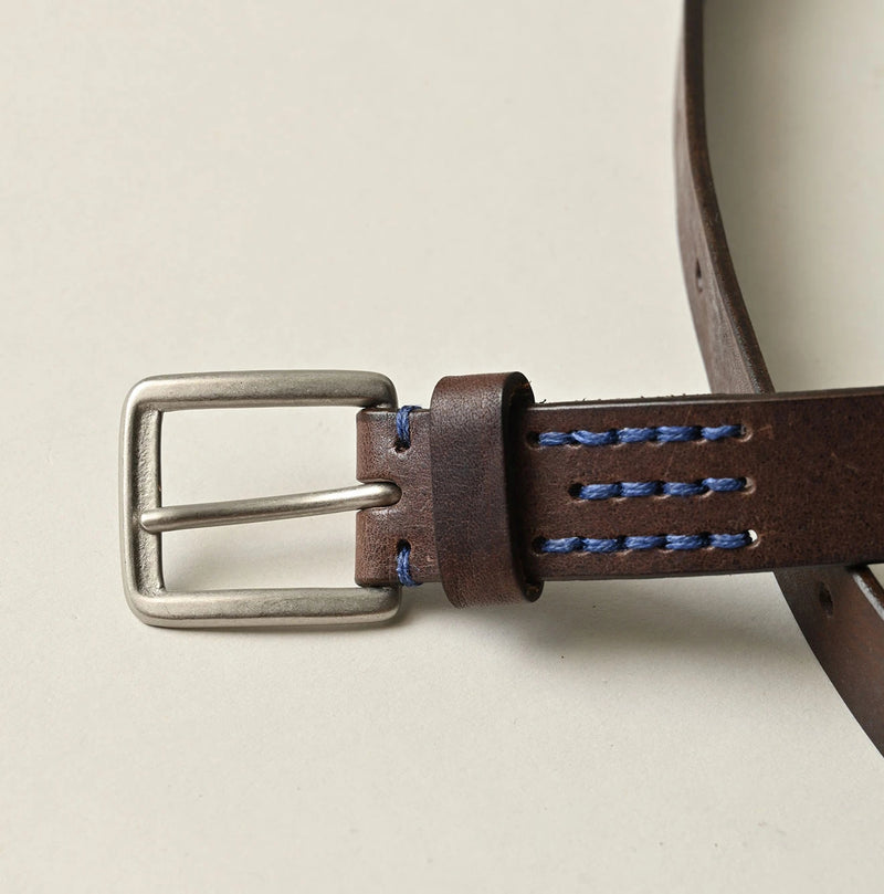 45R Montana Vintage Leather Slim Belt - Image 4