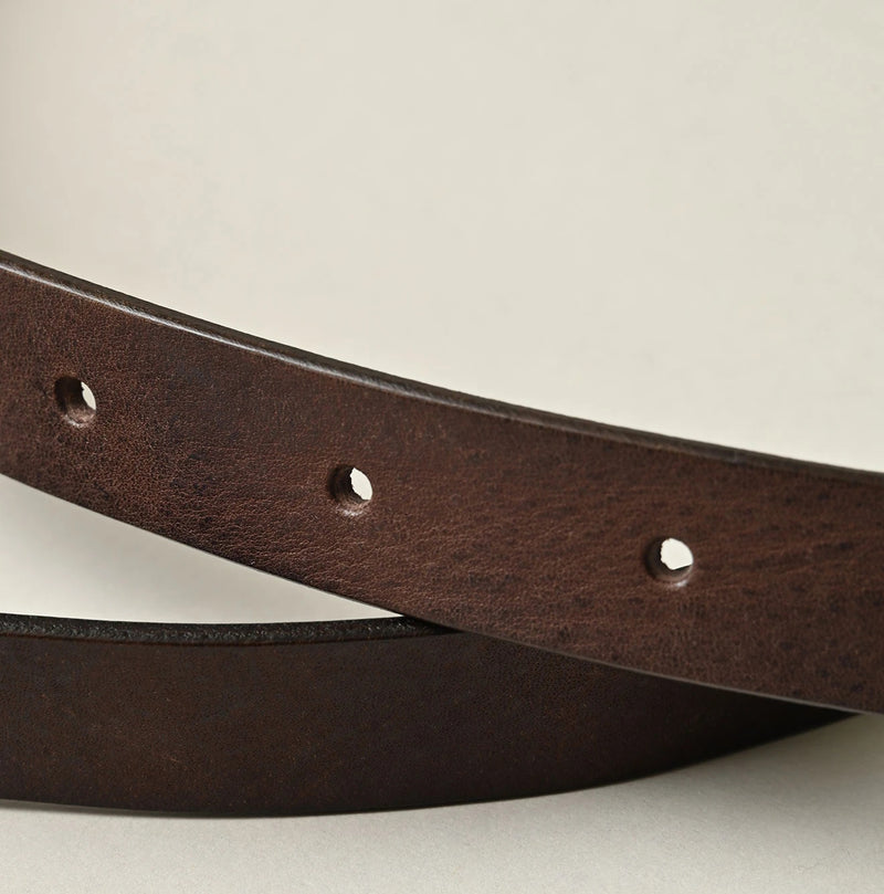 45R Montana Vintage Leather Slim Belt - Image 5