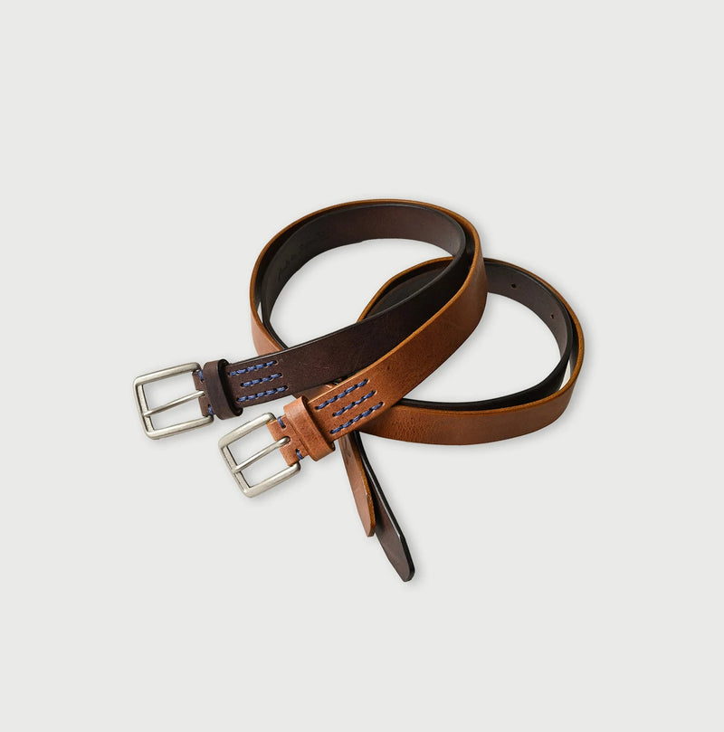 45R Montana Vintage Leather Slim Belt - Image 3