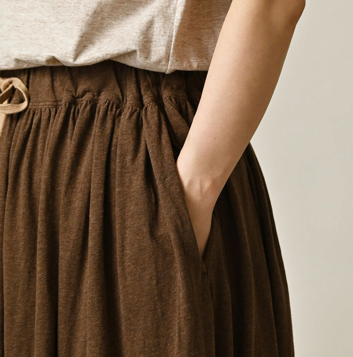 45R ONEONE Treasure Gathered Skirt (Top-Dyed)