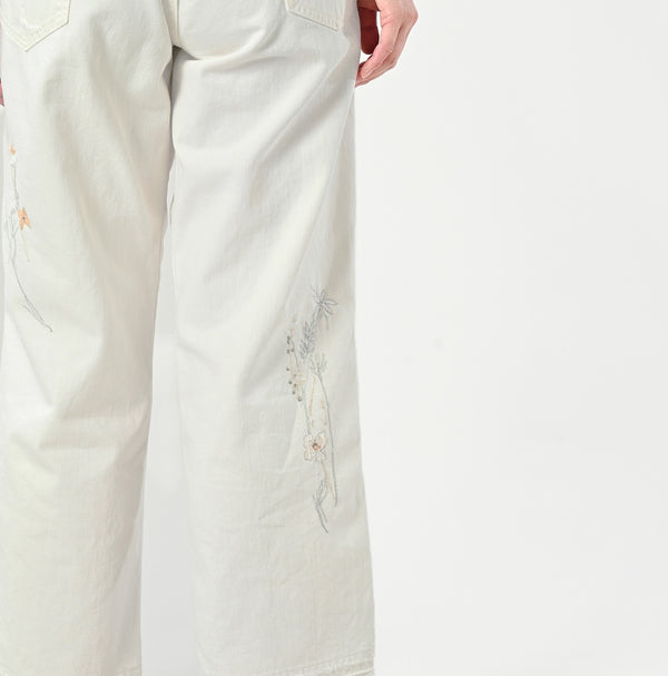 45R Futatabi Rye Mugi Denim Crossover White Anemone
