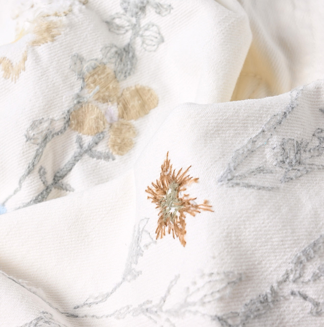 45R Futatabi Rye Mugi Denim Crossover White Anemone