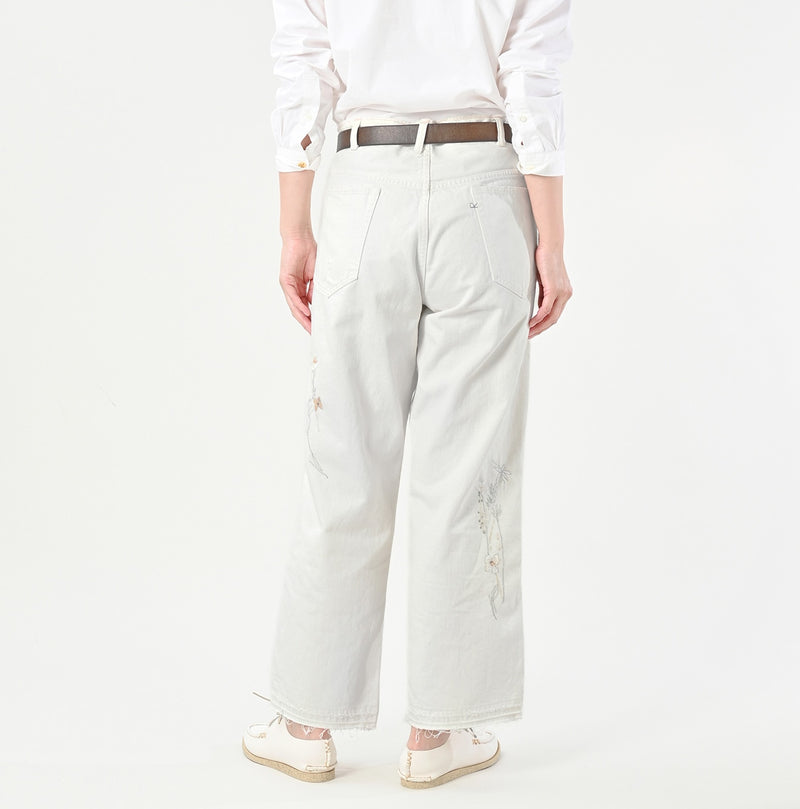 45R Futatabi Rye Mugi Denim Crossover White Anemone