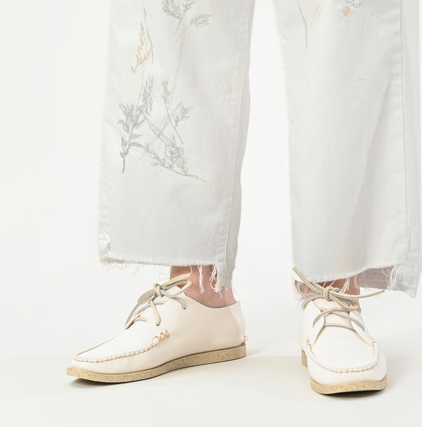 45R Futatabi Rye Mugi Denim Crossover White Anemone