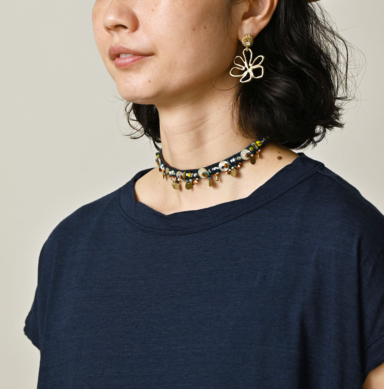 ONEONE Treasure Indigo Gathered M-Camisole - Image 13