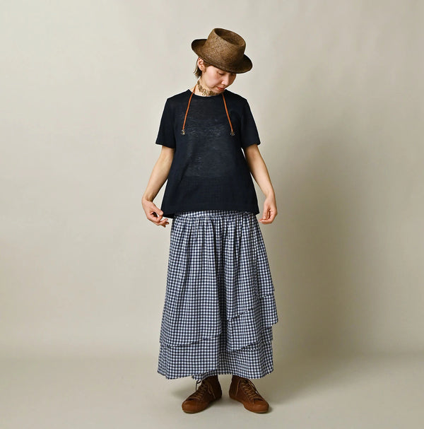 45R Indigo Gima Flare T-shirt
