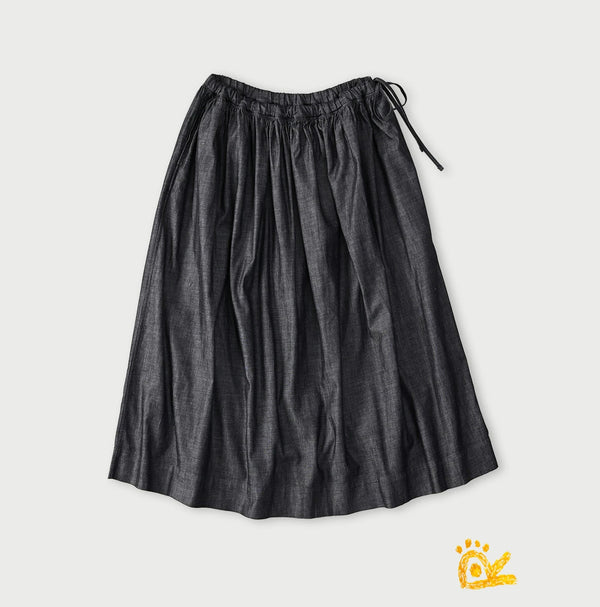 45R ONEONE Indigo Easy Gathered Skirt