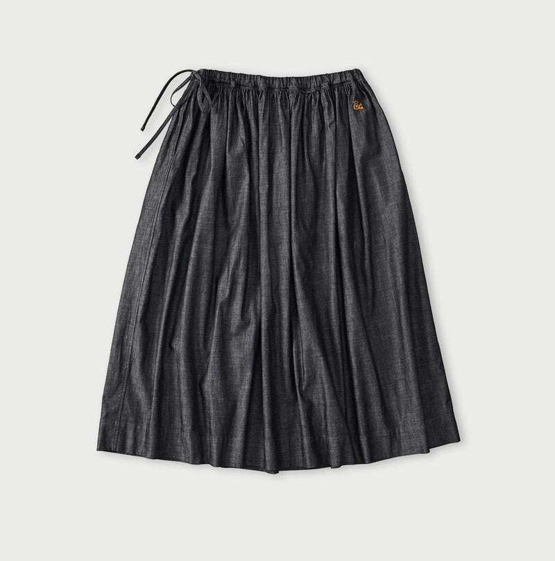 45R ONEONE Indigo Easy Gathered Skirt - Image 10