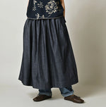 45R ONEONE Indigo Easy Gathered Skirt
