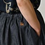 45R ONEONE Indigo Easy Gathered Skirt