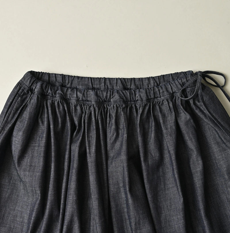 45R ONEONE Indigo Easy Gathered Skirt - Image 11