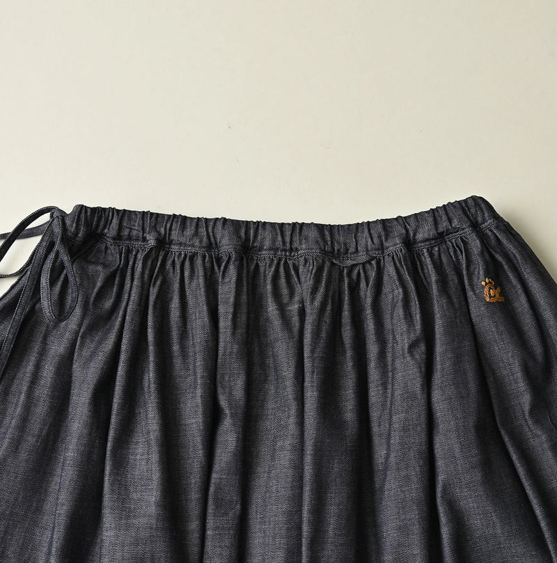 45R ONEONE Indigo Easy Gathered Skirt - Image 14