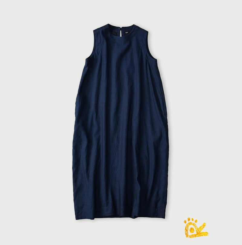 45R ONEONE Indigo Sleeveless Dress - Image 2