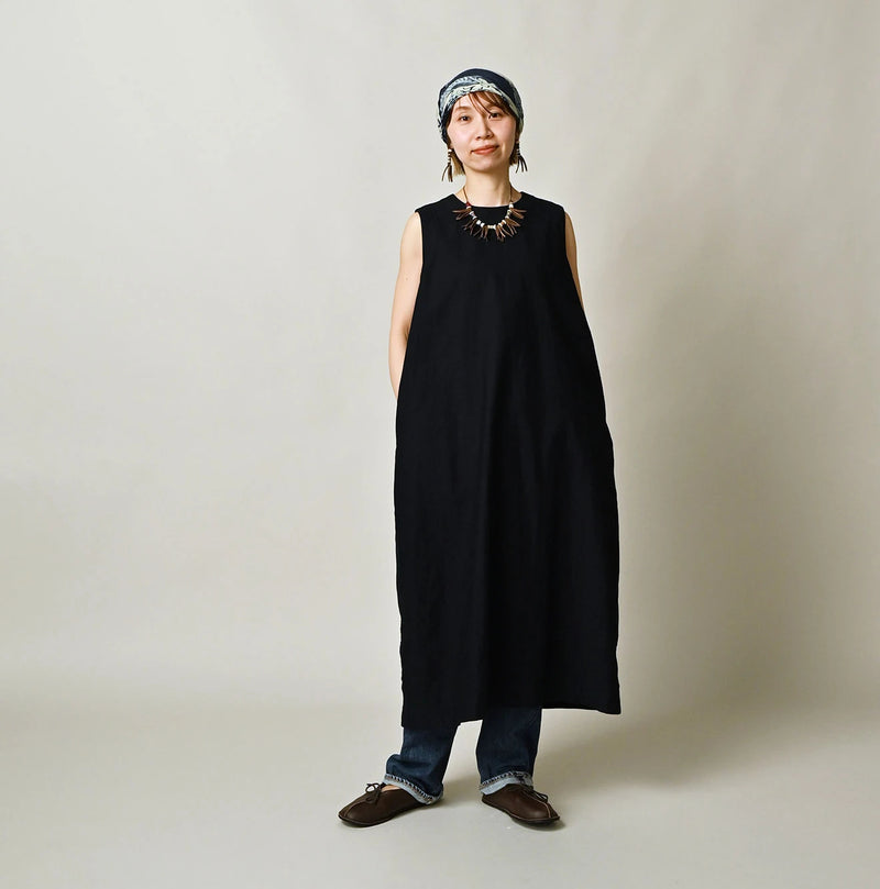 45R ONEONE Indigo Sleeveless Dress - Image 3
