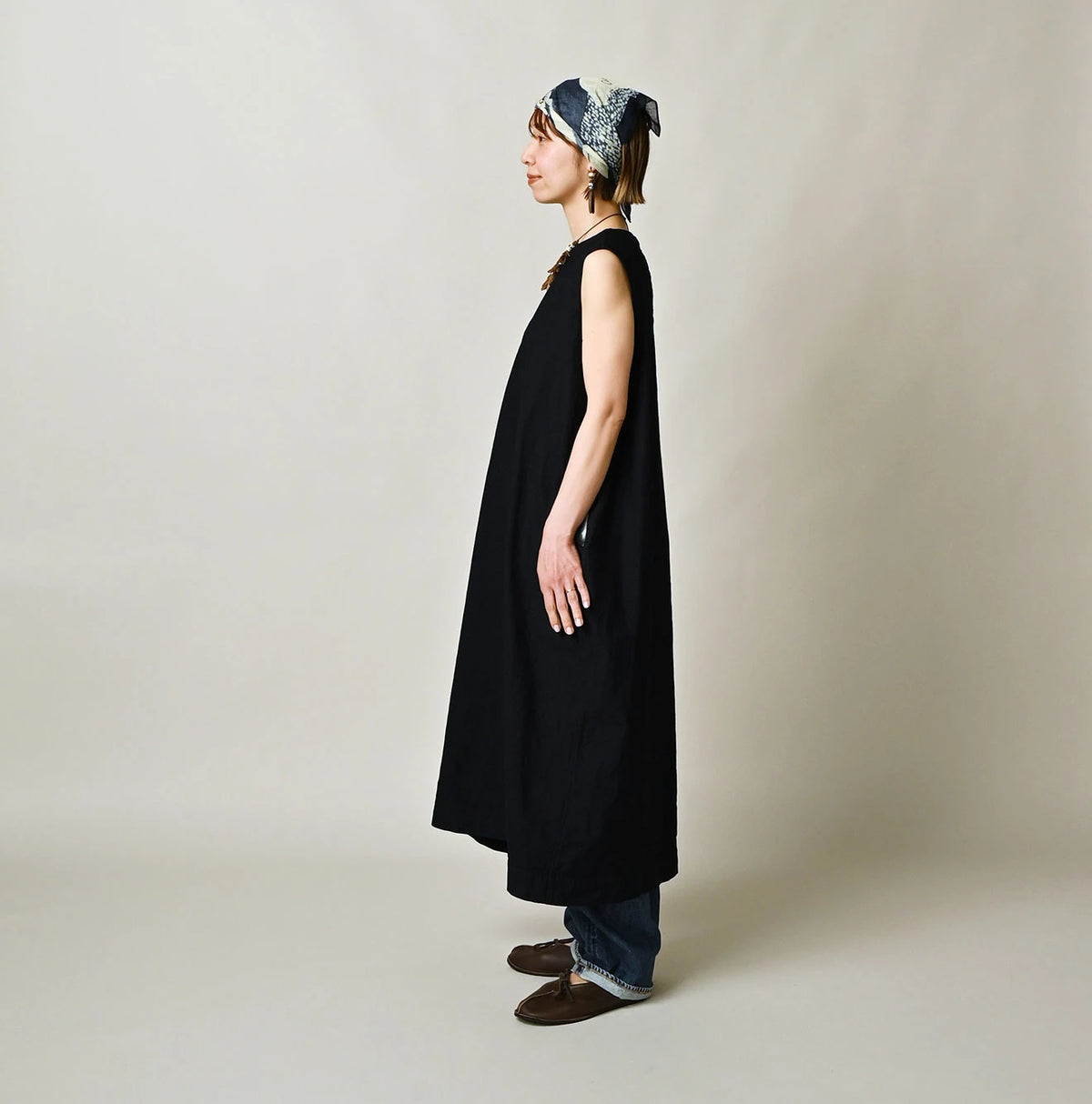 45R ONEONE Indigo Sleeveless Dress